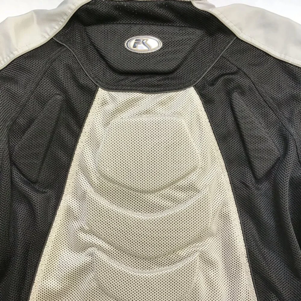 Fieldsheer Motorcycle Riding Jacket Mens 3XL Black Gray Mesh Armored Padded Rain